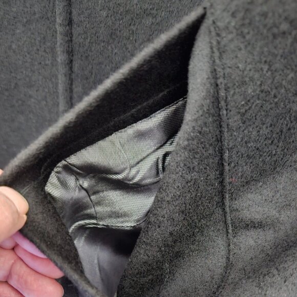 DONATED: Workers for Freedom Black Mens Short Coat (Wool/Cashmere Blend) - Large - Picture 15 of 16